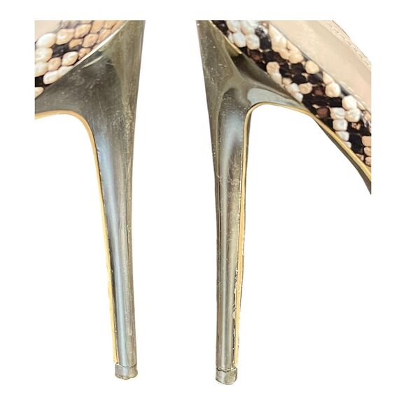 JESSICA RICH SO BOSSY‎ Size EU 38 | US 8 WOMEN PUMP HEELS Clear Snakeskin - Picture 4 of 11